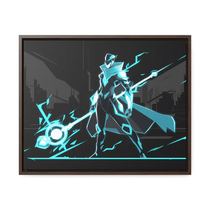 Arbiter of the Neon Void - Gallery Canvas Wraps, Horizontal Frame