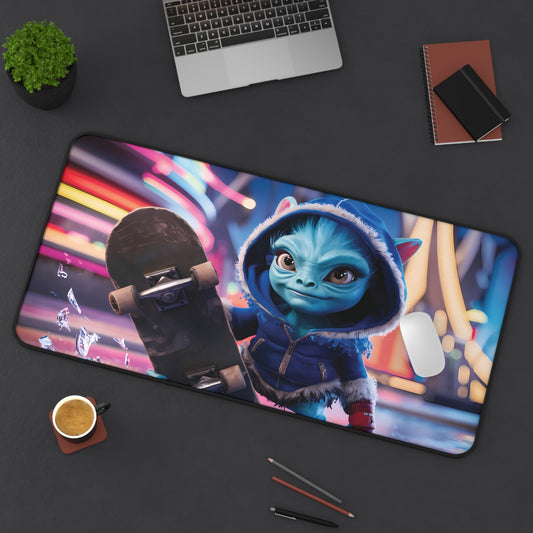 Cute Ice Alien Skater - Desk Mat