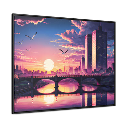 Twilight Reflections - Gallery Canvas Wraps, Horizontal Frame