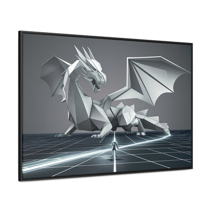 Confrontation in the Digital Realm - Gallery Canvas Wraps, Horizontal Frame