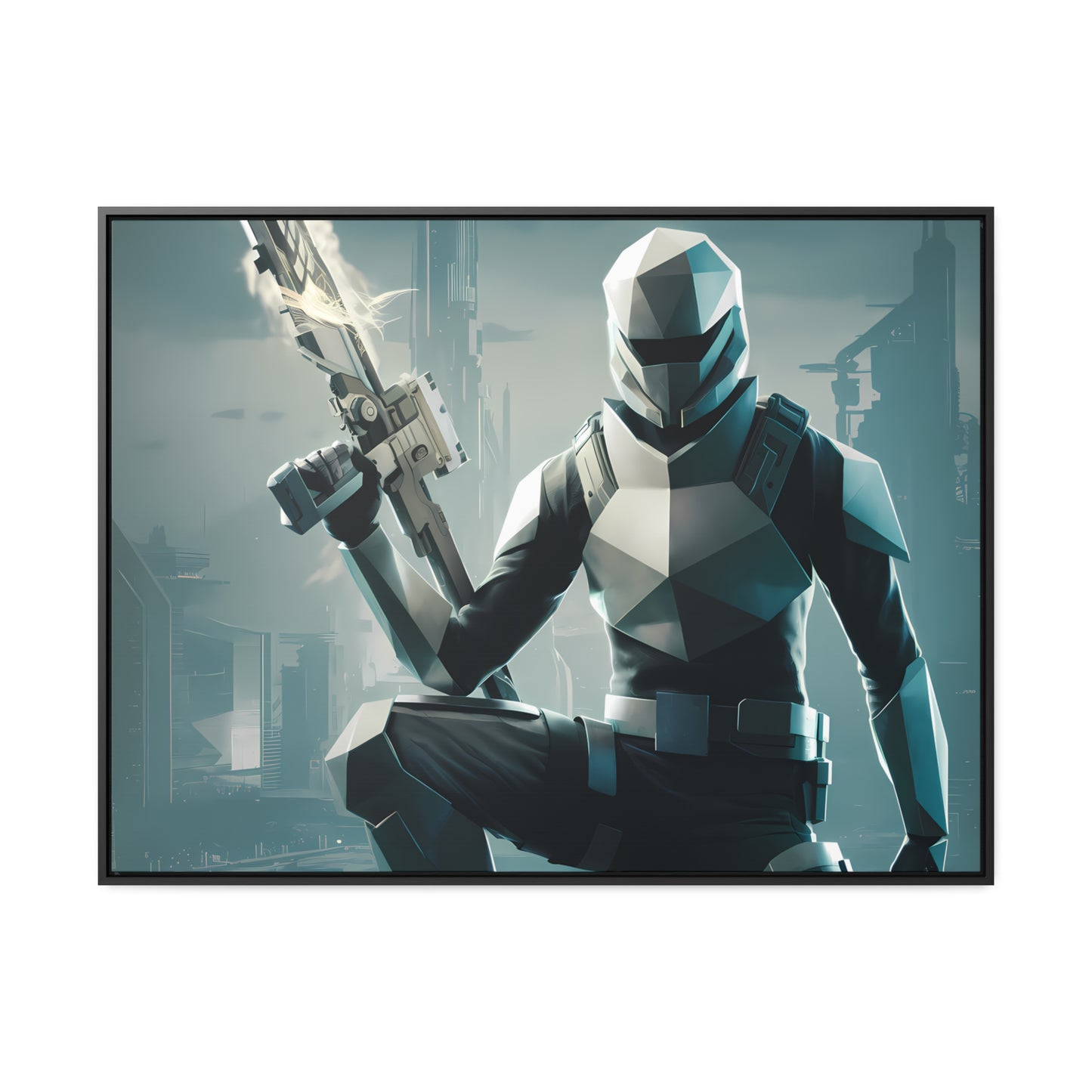 Guardian of the Futuristic Citadel - Gallery Canvas Wraps, Horizontal Frame