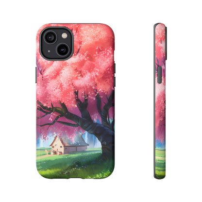 Idyllic Cherry Blossom and a Hut - Smartphone Tough Cases