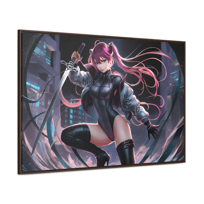 Blade of the Neon Night - Gallery Canvas Wraps, Horizontal Frame