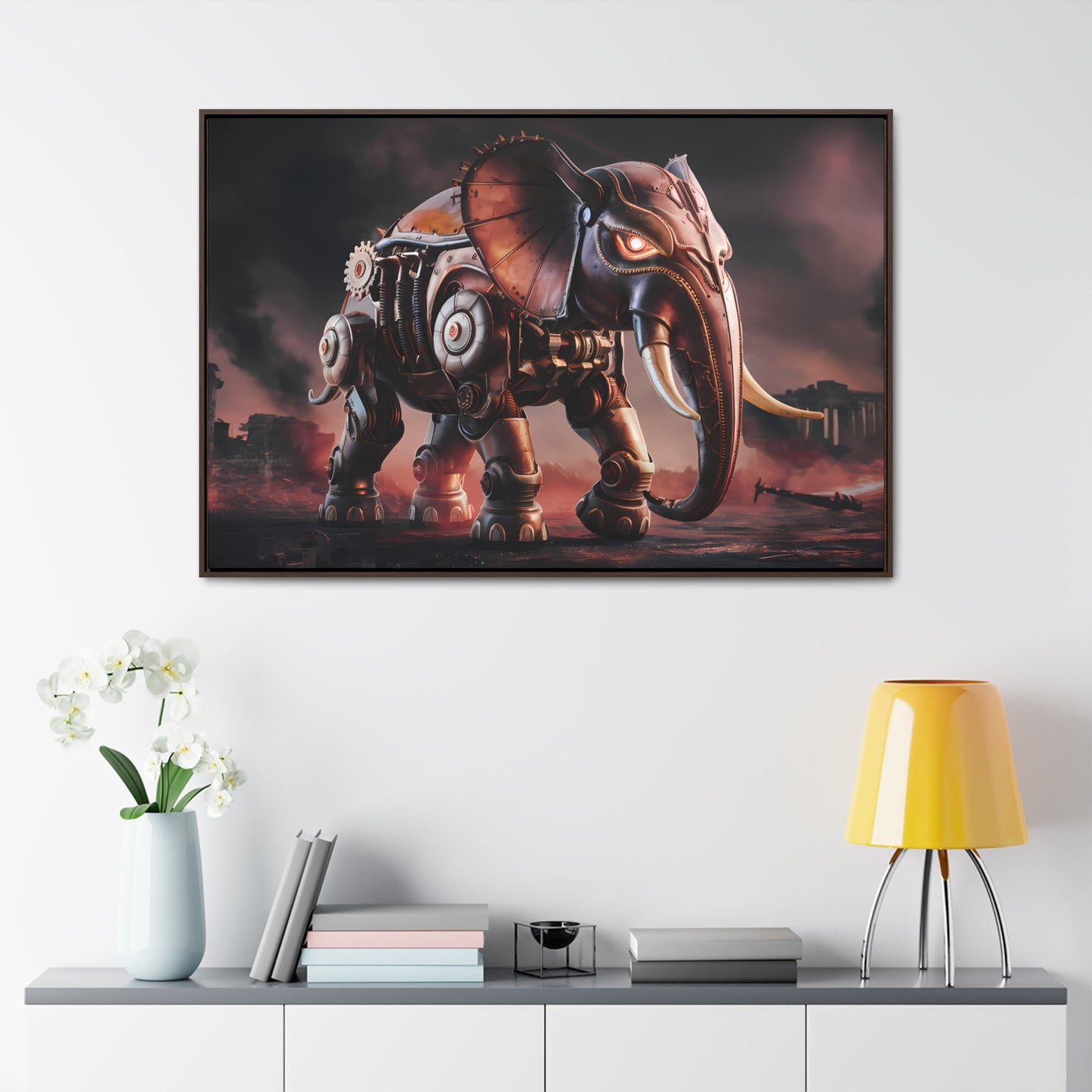 "Mechanized Titan of the Wasteland" - Gallery Canvas Wraps, Horizontal Frame