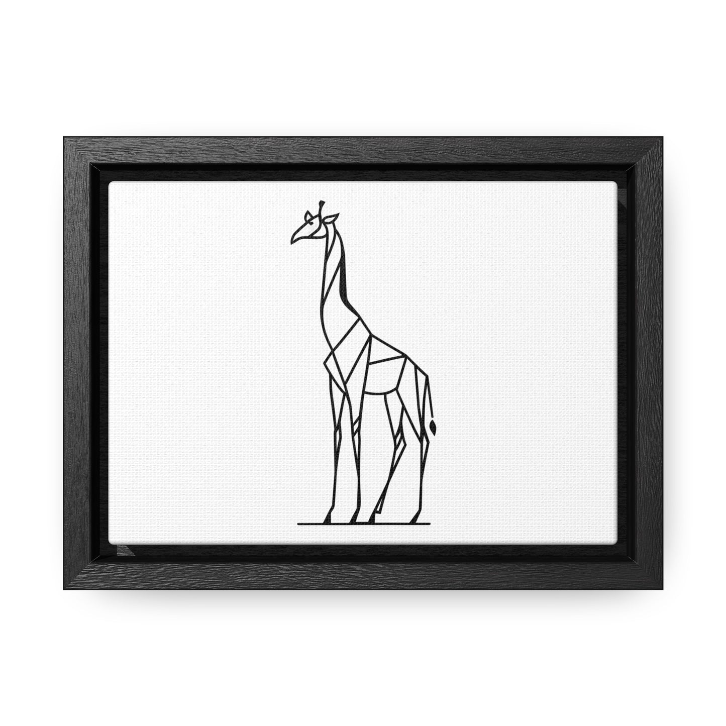 Geometric Giraffe Silhouette - Gallery Canvas Wraps, Horizontal Frame