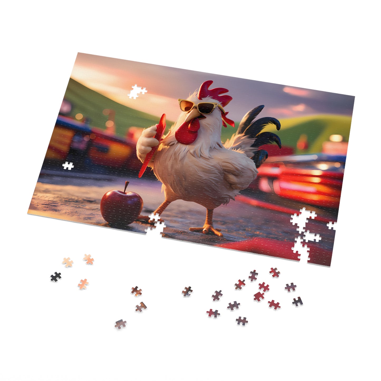 Cool Rooster's Apple Adventure - Jigsaw Puzzle (30, 110, 252, 500,1000-Piece)