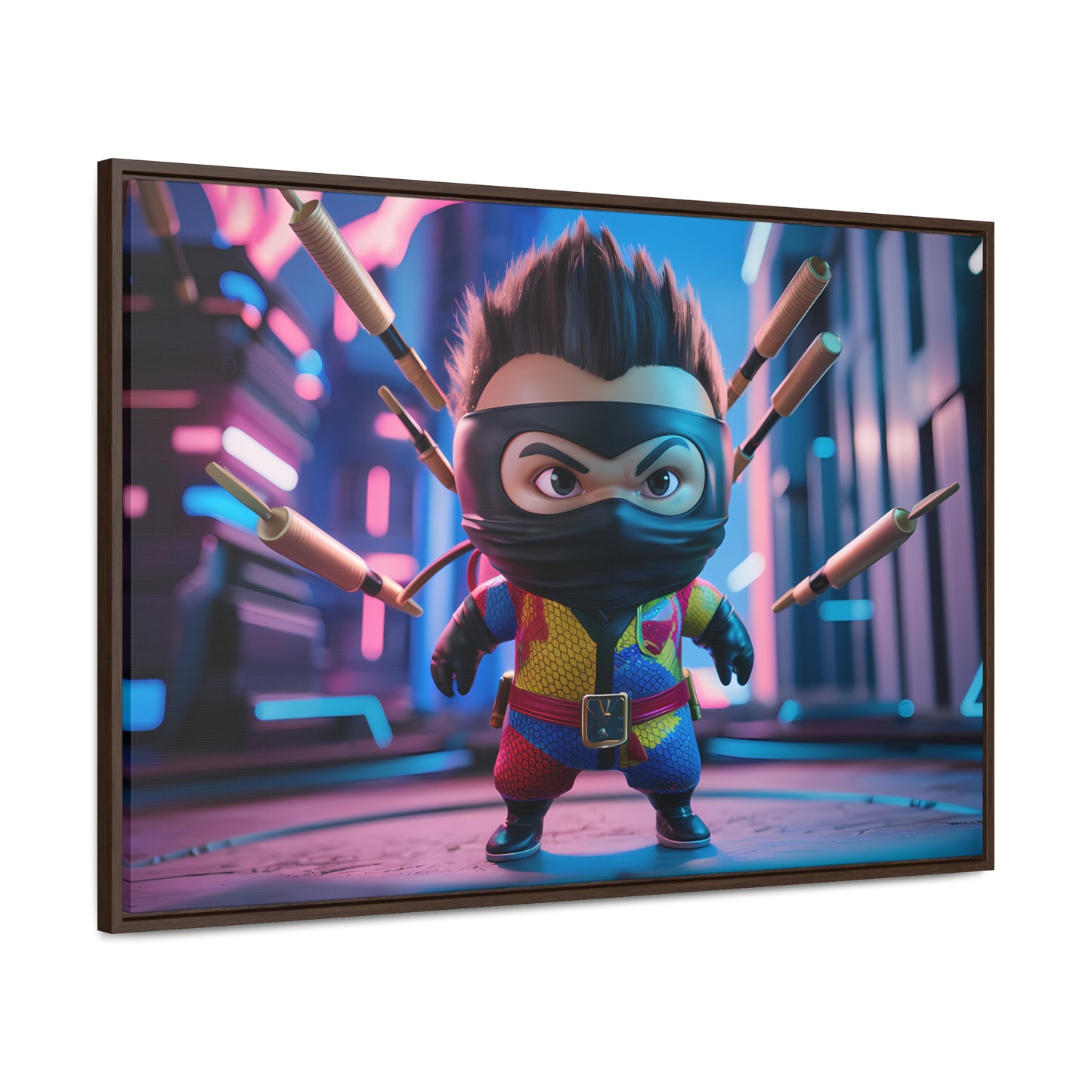 Ninja Toy Showdown - Gallery Canvas Wraps, Horizontal Frame