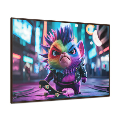 Skateboarding Punk - Gallery Canvas Wraps, Horizontal Frame