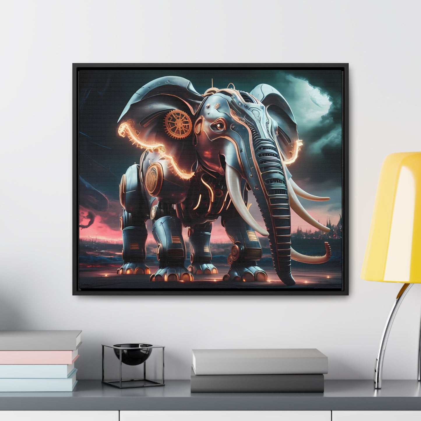 "Clockwork Titan" - Gallery Canvas Wraps, Horizontal Frame