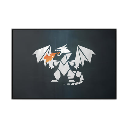 Origami Dragon Flame - Gallery Canvas Wraps, Horizontal Frame