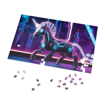 Neon Cyber Unicorn - Jigsaw Puzzle (30, 110, 252, 500,1000-Piece)