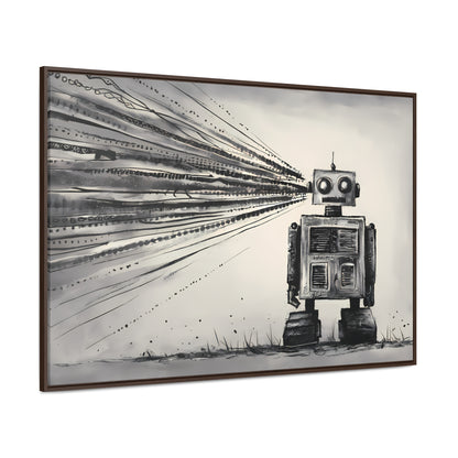 Echoes of the Machine Mind - Gallery Canvas Wraps, Horizontal Frame