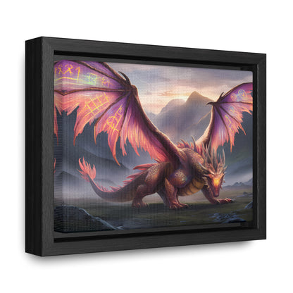 "The Arcane Guardian of the Crimson Peaks" - Gallery Canvas Wraps, Horizontal Frame