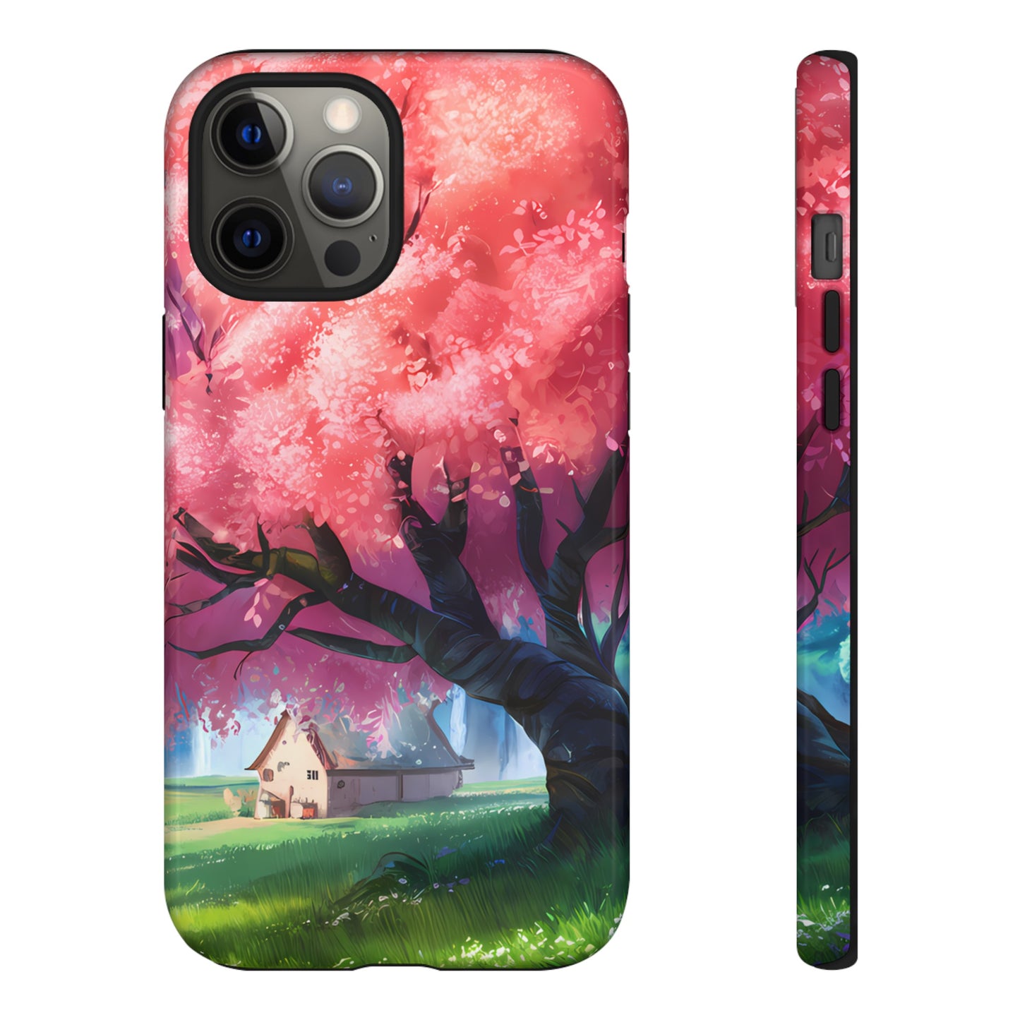 Idyllic Cherry Blossom and a Hut - Smartphone Tough Cases