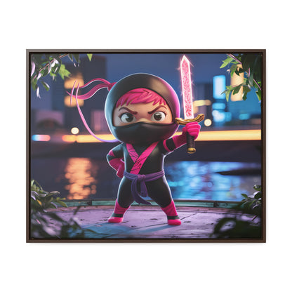 Blade of the Pink Ninja - Gallery Canvas Wraps, Horizontal Frame