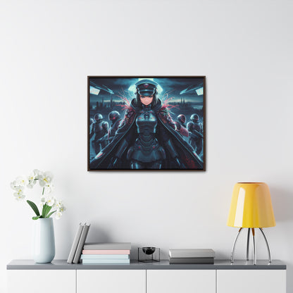 Cybernetic Enforcer: Rise of the Neon Syndicate - Gallery Canvas Wraps, Horizontal Frame