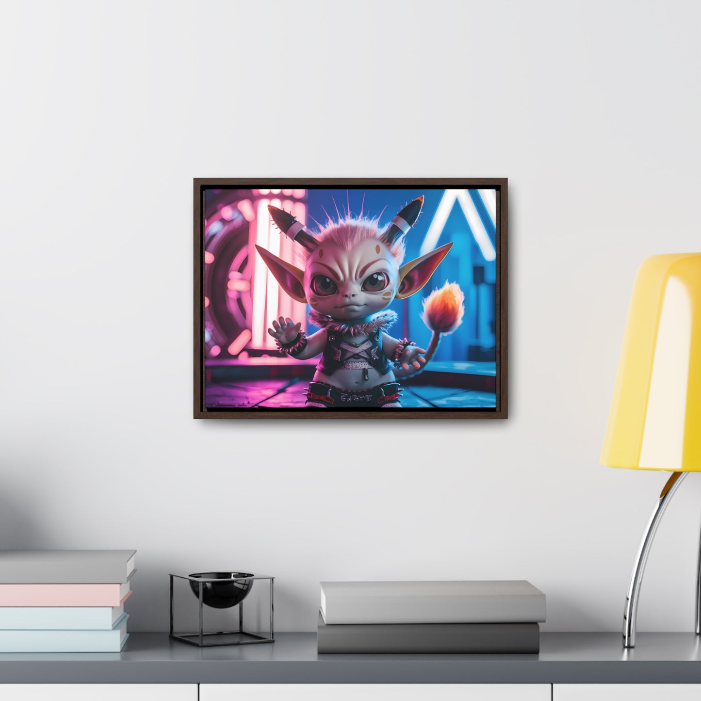 Neon Punk Guardian - Gallery Canvas Wraps, Horizontal Frame