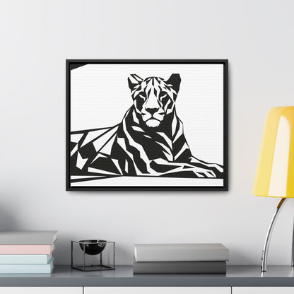 Majestic Geometric Tiger - Gallery Canvas Wraps, Horizontal Frame