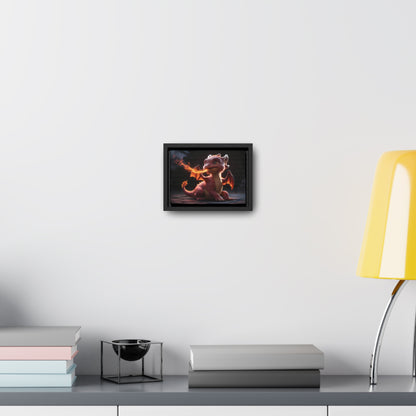 "Baby Dragon's First Flame" - Gallery Canvas Wraps, Horizontal Frame