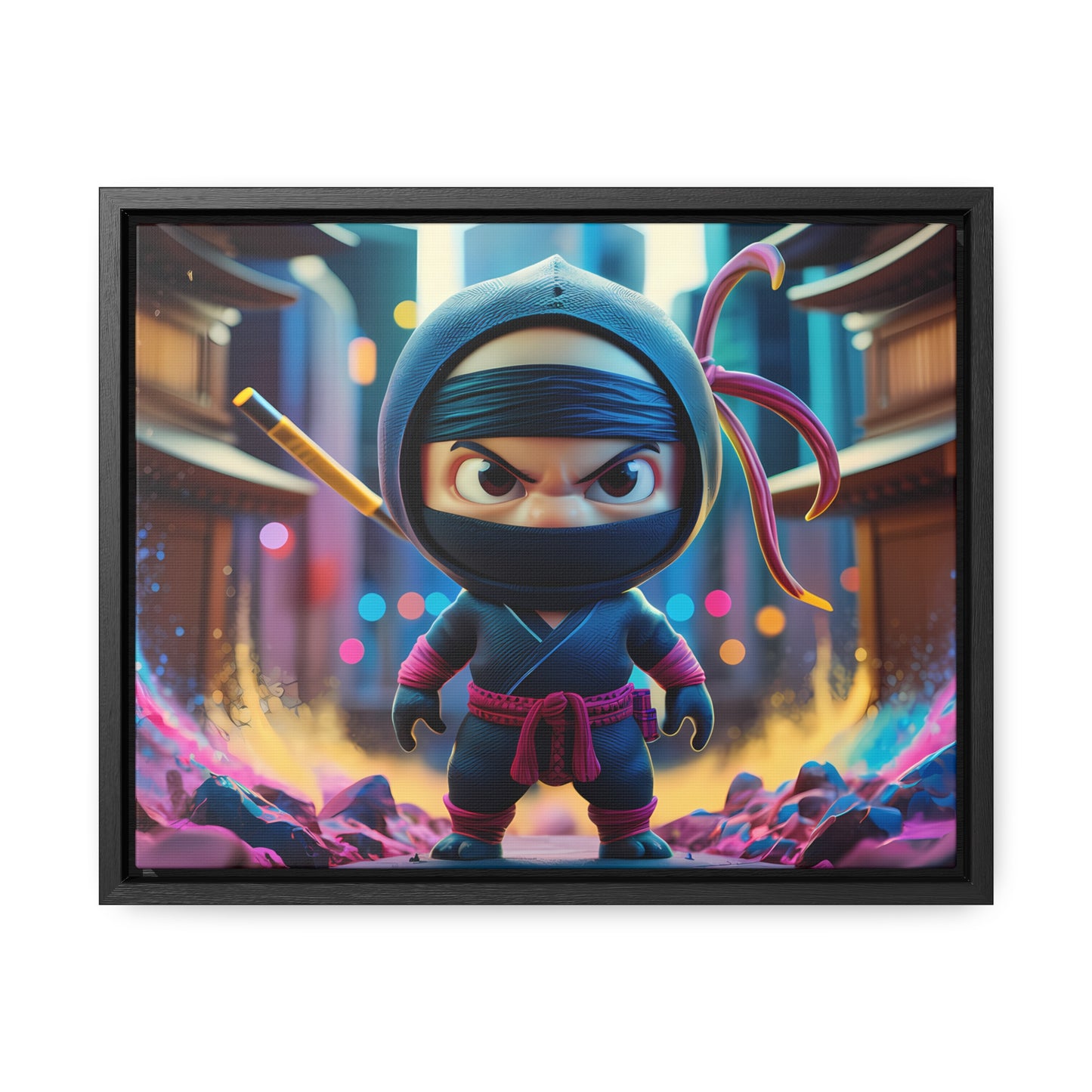 Tiny Ninja, Big Attitude - Gallery Canvas Wraps, Horizontal Frame