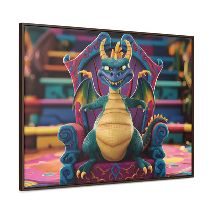 Dragon King on His Throne - Gallery Canvas Wraps, Horizontal Frame