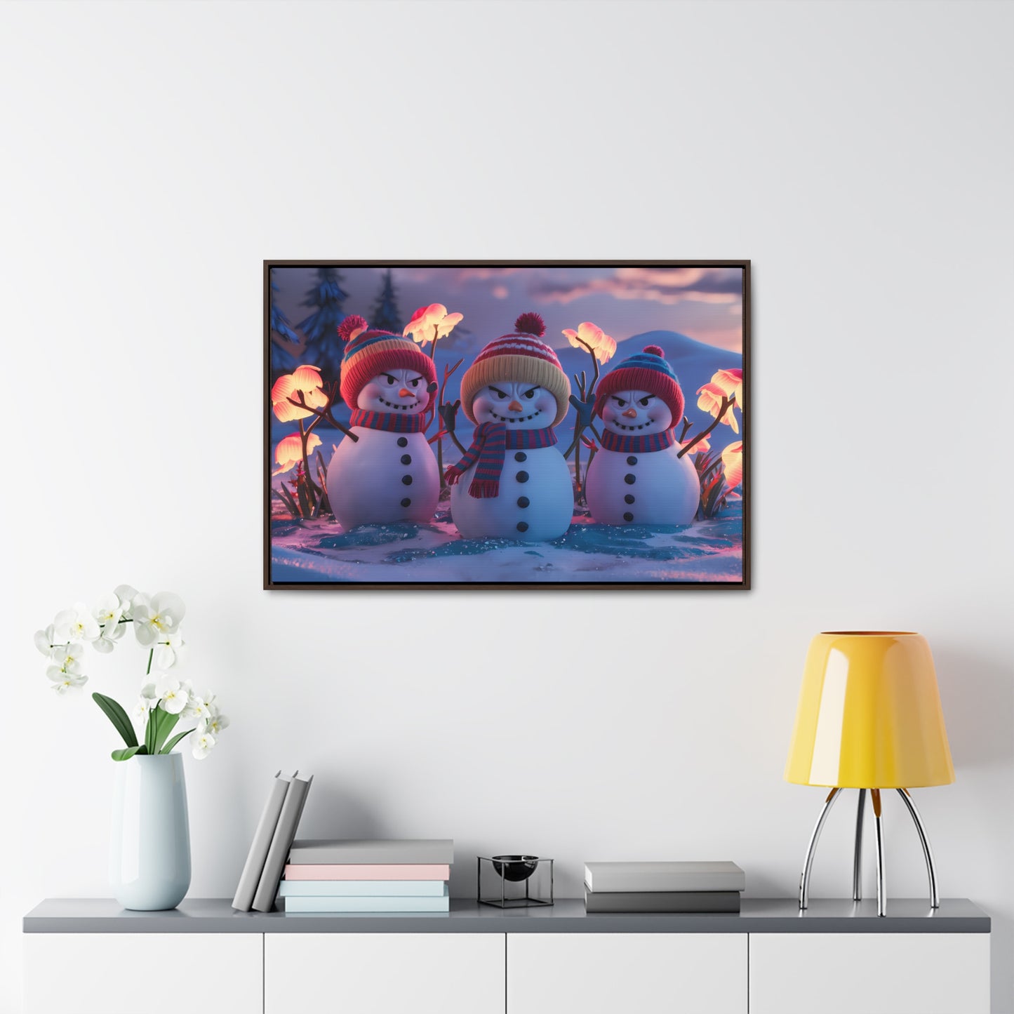 Frosty Troublemakers - Gallery Canvas Wraps, Horizontal Frame