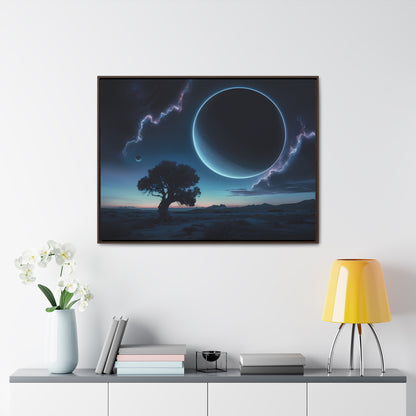 Eclipse of the Silent Horizon - Gallery Canvas Wraps, Horizontal Frame