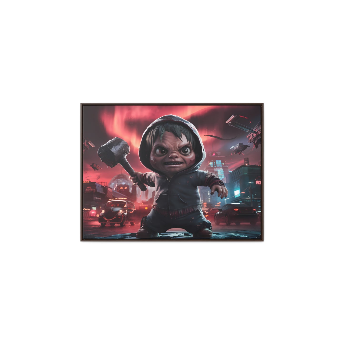 "Revenge of the Tiny Titan" - Gallery Canvas Wraps, Horizontal Frame