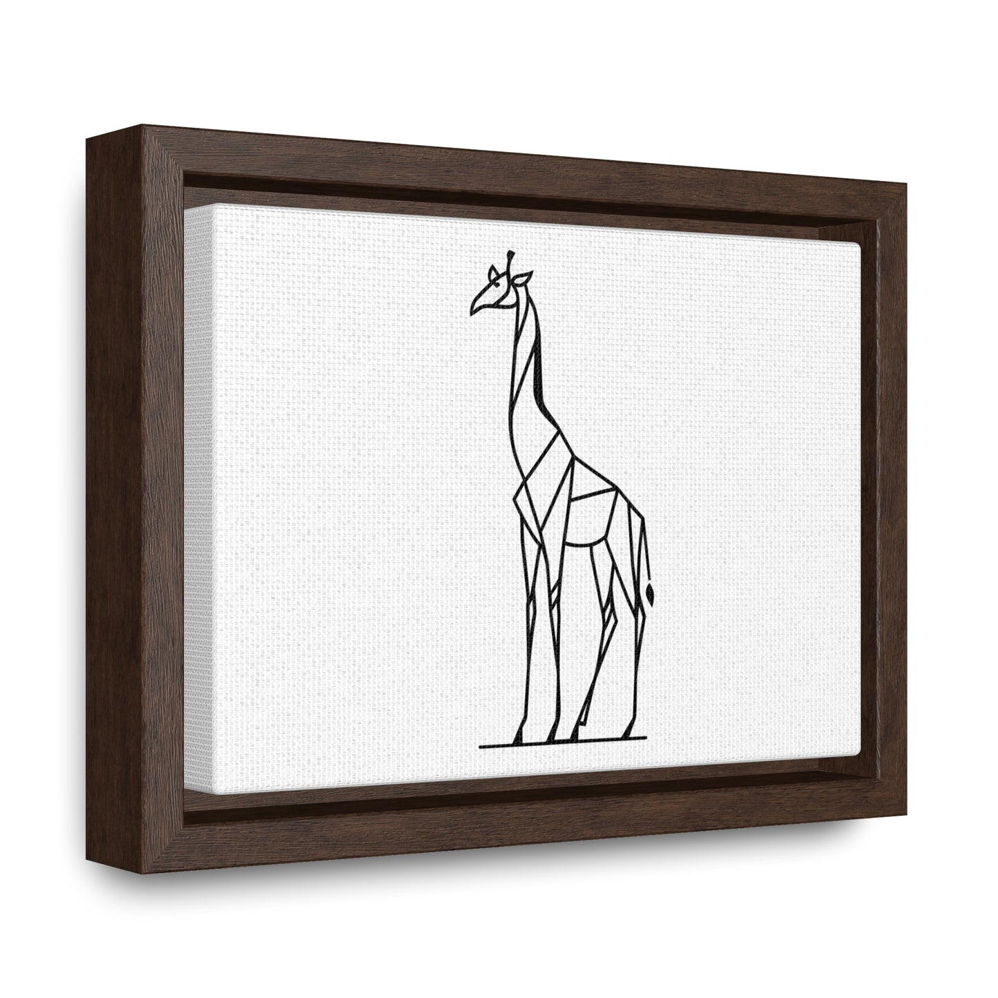 Geometric Giraffe Silhouette - Gallery Canvas Wraps, Horizontal Frame