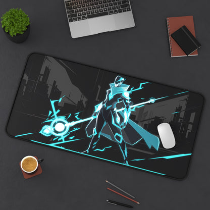 Neon Sentinel - Desk Mat