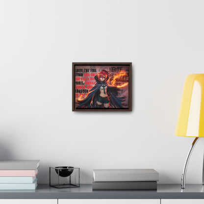 Rebel Flame Warrior - Gallery Canvas Wraps, Horizontal Frame