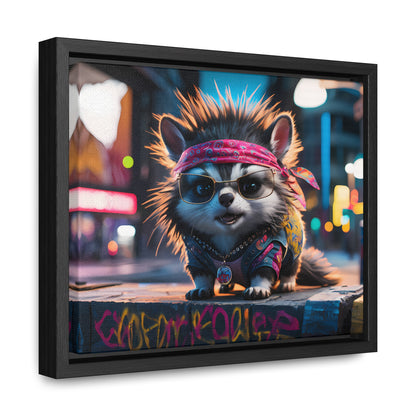 Rebel Pup on the Streets - Gallery Canvas Wraps, Horizontal Frame