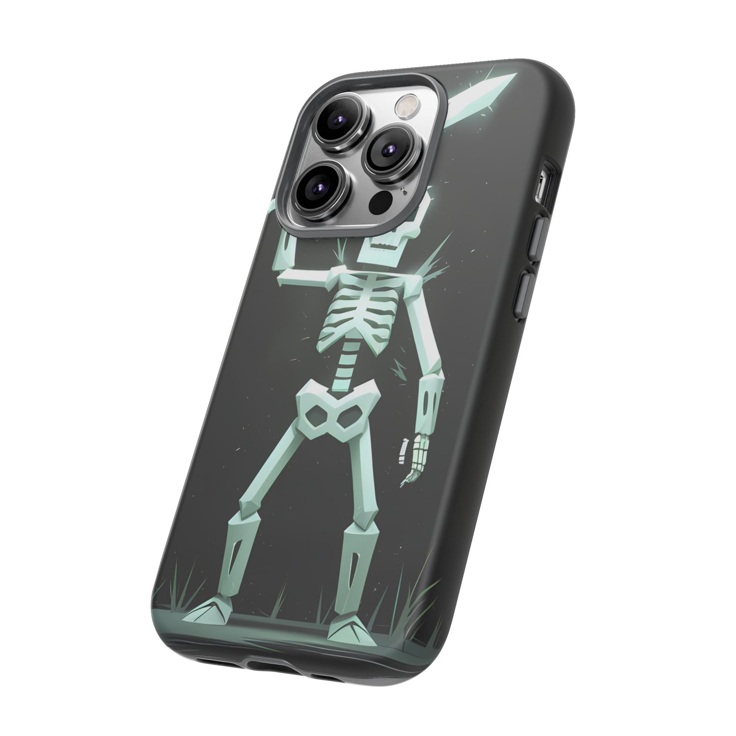 Geometric Skeleton Swordsman - Smartphone Tough Cases