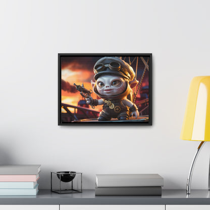 Steampunk Goblin Commander at Dusk - Gallery Canvas Wraps, Horizontal Frame