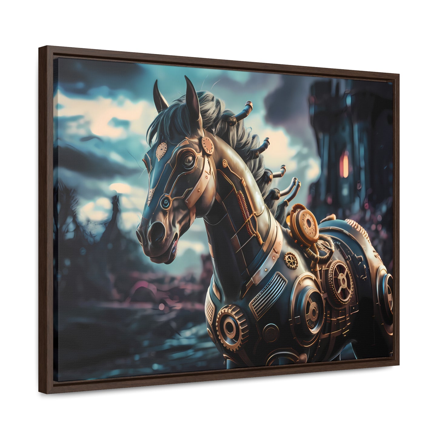 The Mechanical Steed of Dystopia - Gallery Canvas Wraps, Horizontal Frame