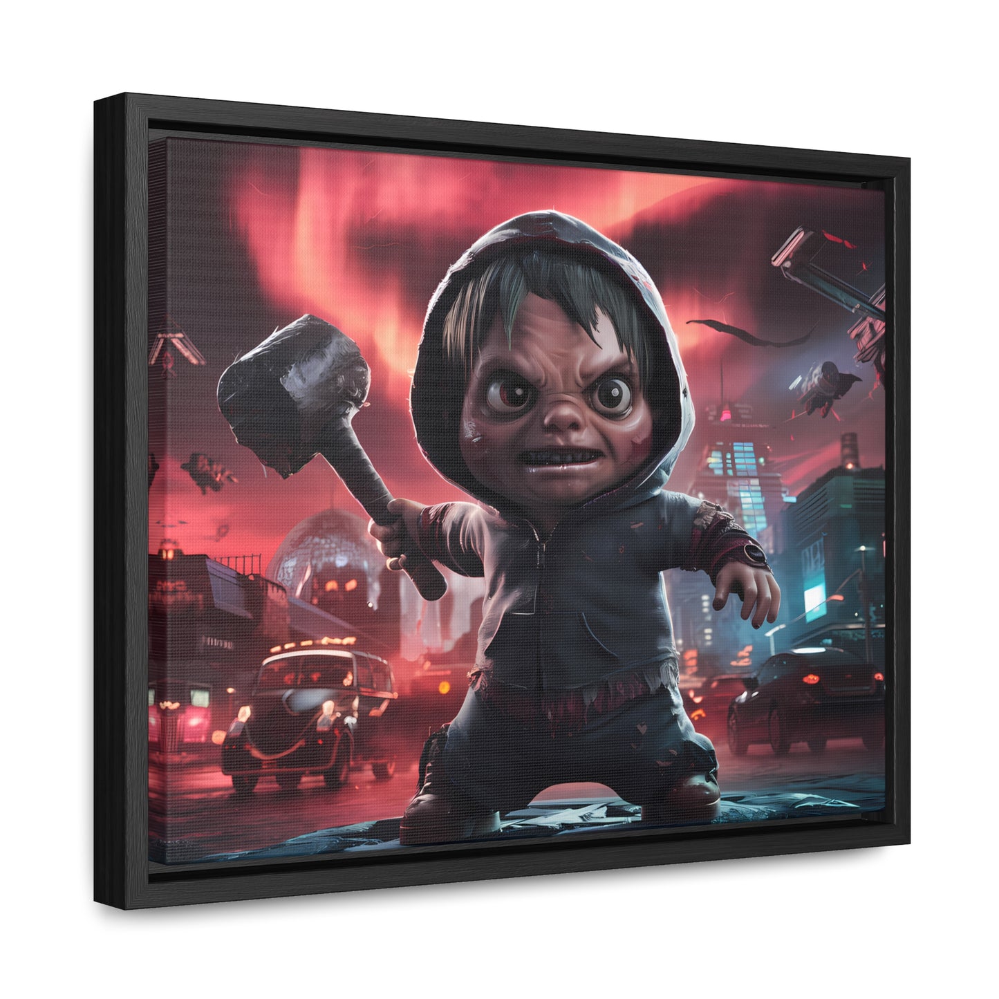 "Revenge of the Tiny Titan" - Gallery Canvas Wraps, Horizontal Frame