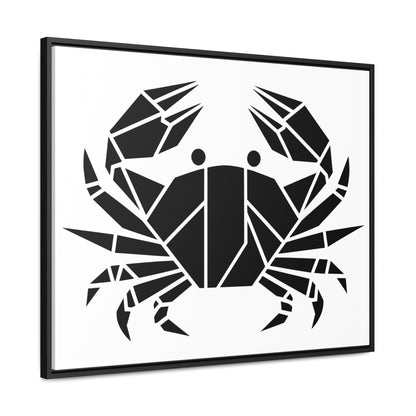 Geometric Crab Design - Gallery Canvas Wraps, Horizontal Frame