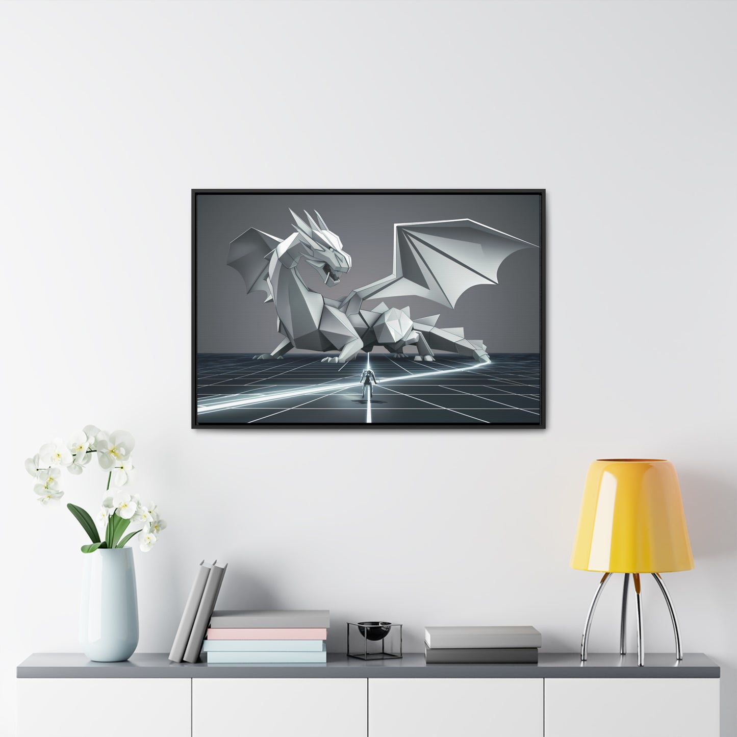 Confrontation in the Digital Realm - Gallery Canvas Wraps, Horizontal Frame