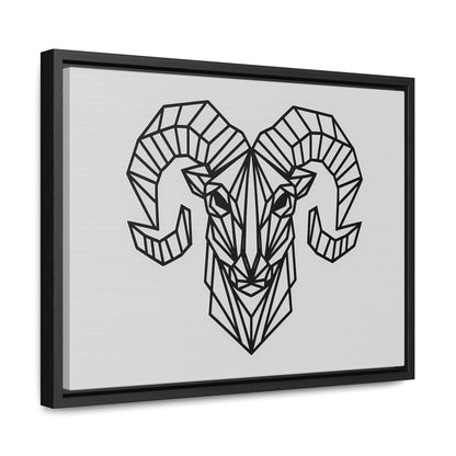 Geometric Ram's Head - Gallery Canvas Wraps, Horizontal Frame