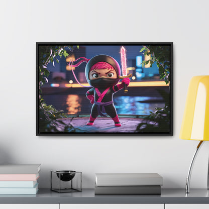 Blade of the Pink Ninja - Gallery Canvas Wraps, Horizontal Frame