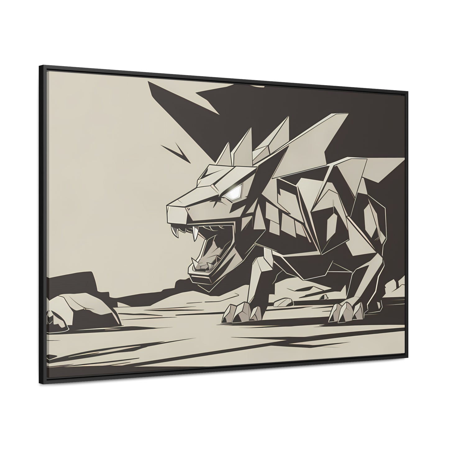 Raging Stone Guardian - Gallery Canvas Wraps, Horizontal Frame