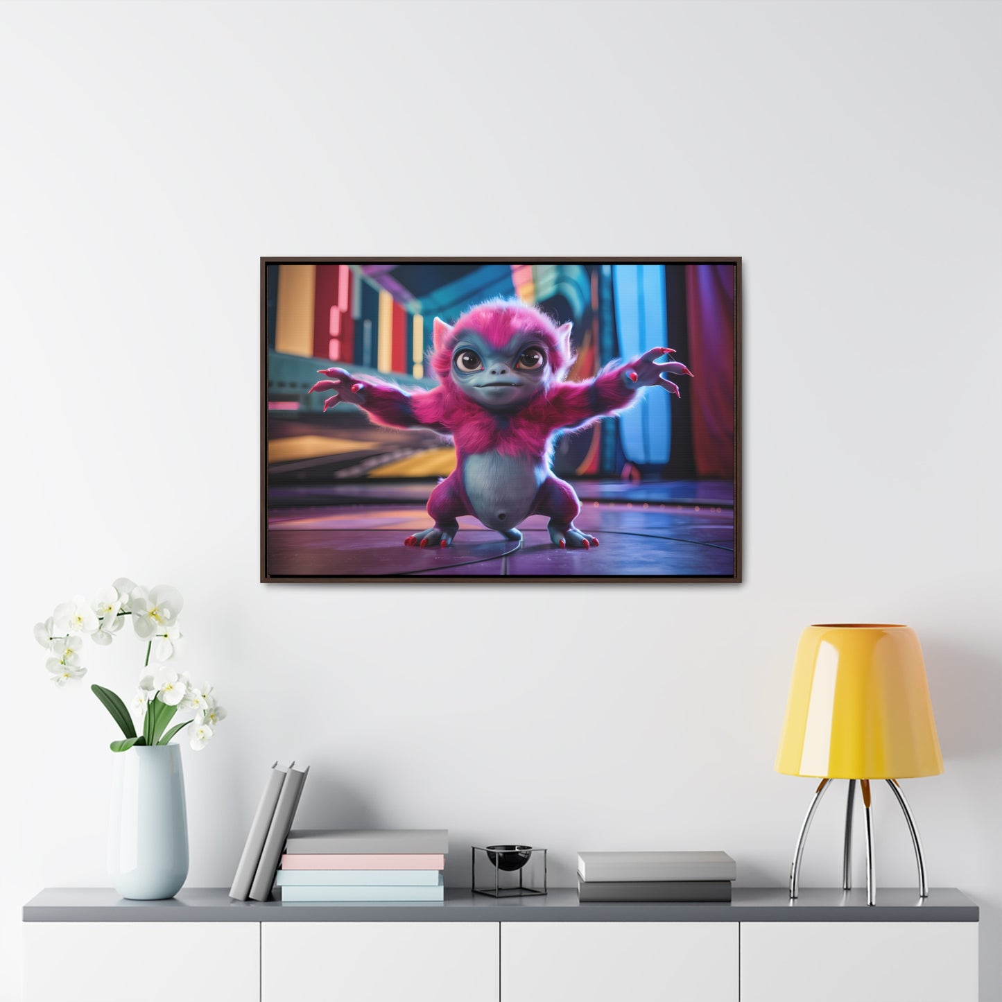 Cosmic Critter on the Dance Floor - Gallery Canvas Wraps, Horizontal Frame