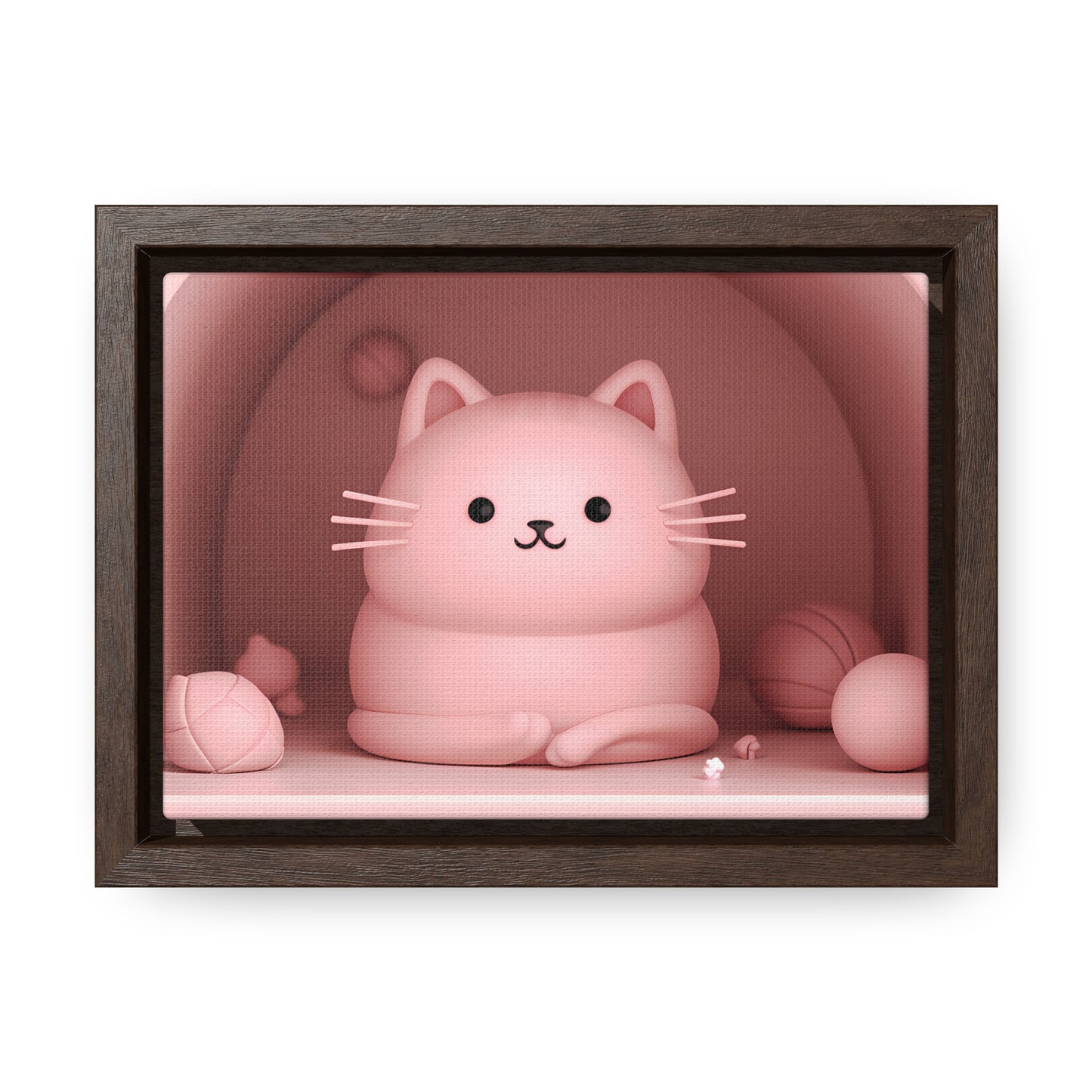 Purrfectly Pink Serenity - Gallery Canvas Wraps, Horizontal Frame