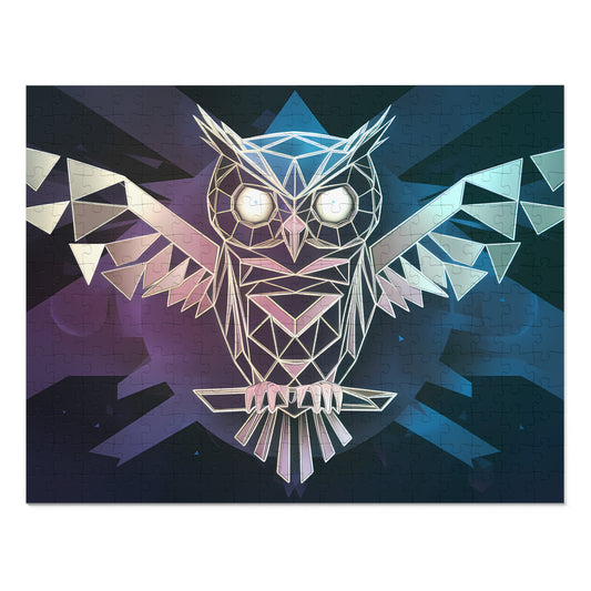 Geometric Owl of the Night - Jigsaw Puzzle (30, 110, 252, 500,1000-Piece)