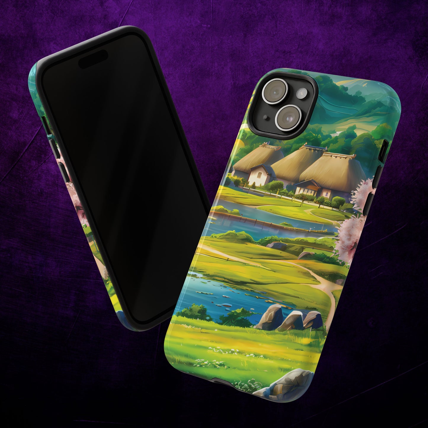 Idyllic Anime Village - Smartphone Tough Cases