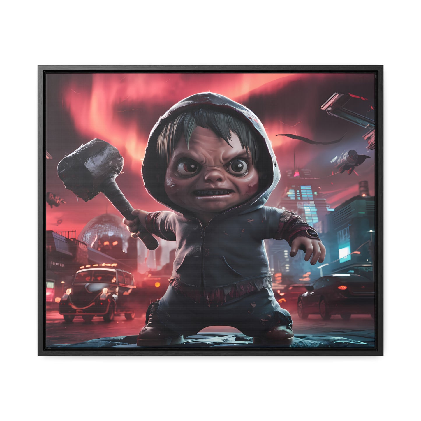 "Revenge of the Tiny Titan" - Gallery Canvas Wraps, Horizontal Frame