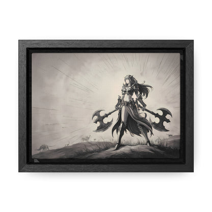 Warrior of the Twilight Plains - Gallery Canvas Wraps, Horizontal Frame