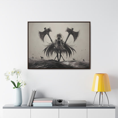 "Abyssal Valkyrie" - Gallery Canvas Wraps, Horizontal Frame