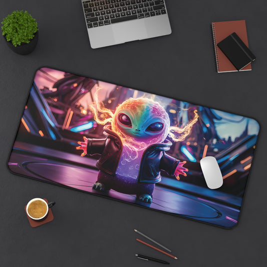 Cute glowing energy Alien - Desk Mat