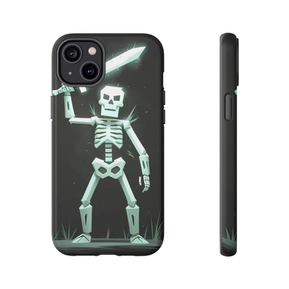 Geometric Skeleton Swordsman - Smartphone Tough Cases